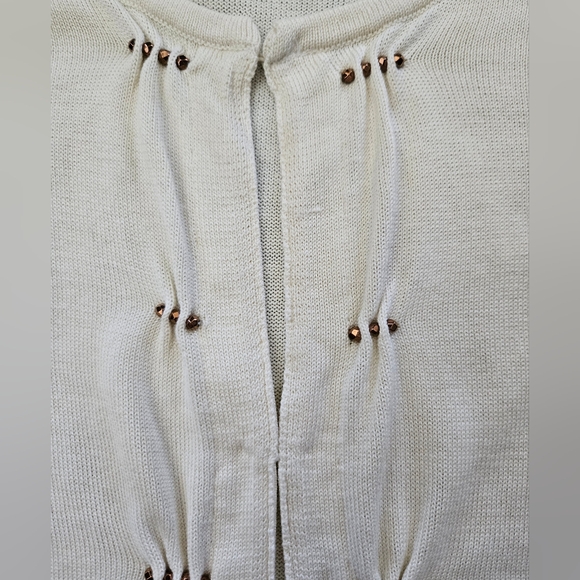 Coldwater Creek Silk Blend Cream Hook Closing Cardigan - Size XL - EUC - Picture 3 of 11